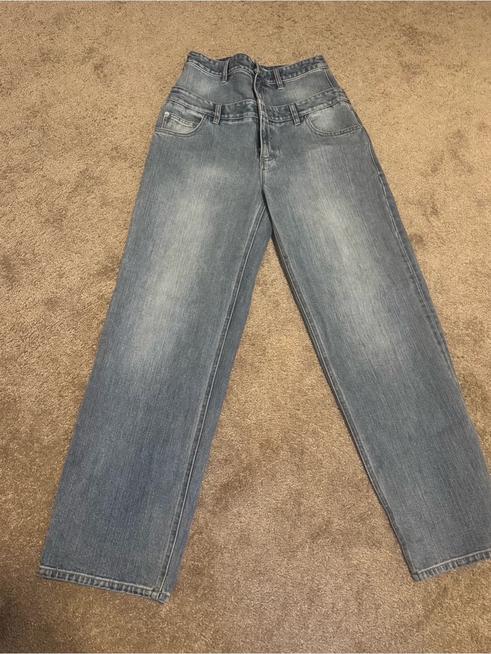 Tibi Men's Straight Jeans in Faded Blue